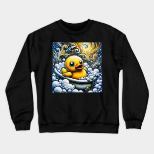 Screaming Duck Splash: Bubble Bath Day Crewneck Sweatshirt